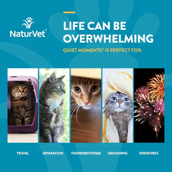NaturVet Quiet Moments Calming Aid Scoopables  Melatonin for Cats 5.5oz
