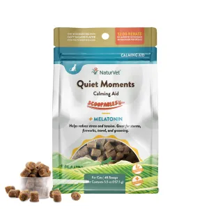 NaturVet Quiet Moments Calming Aid Scoopables  Melatonin for Cats 5.5oz