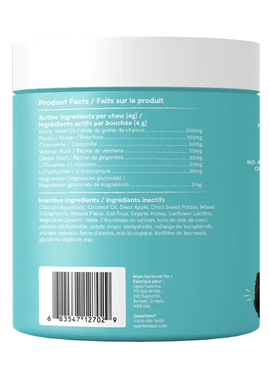 Open Farm Calming Supplement for Dogs 90 soft chews