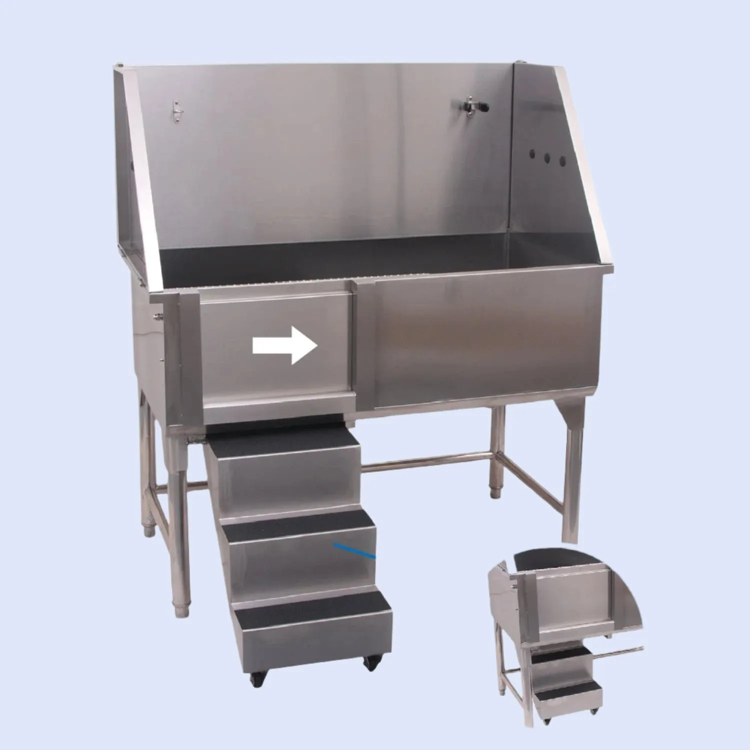Pet-Agree Walk-Through Bathing Tub with Steps