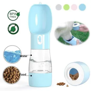 Pet Dog Water Bottle & Treat Portable Outdoor
