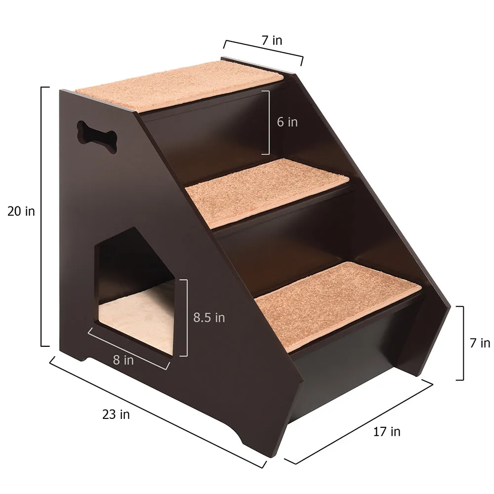 Pet Steps with Built-In House
