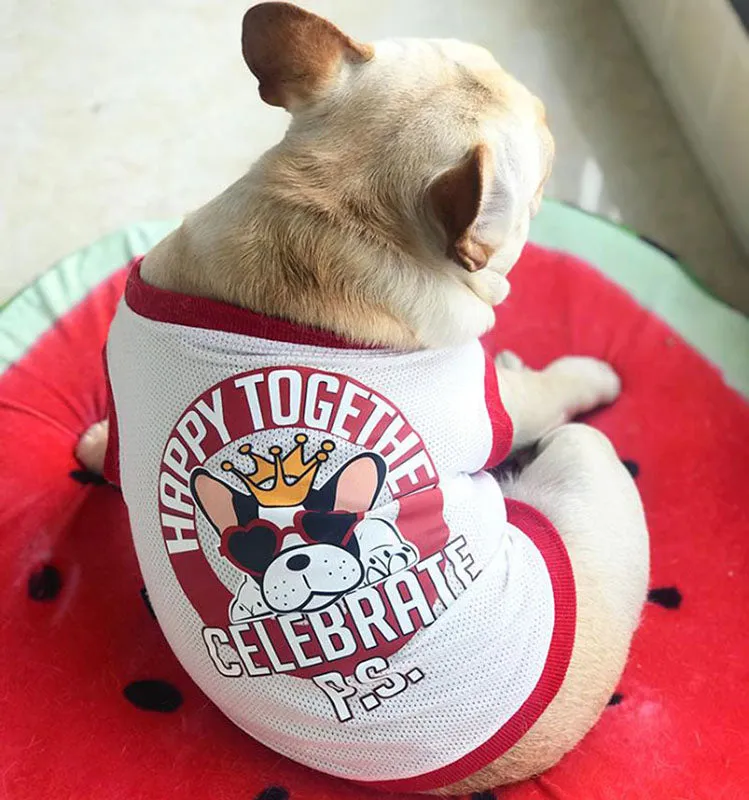 Pug bull dog breathable mesh vest