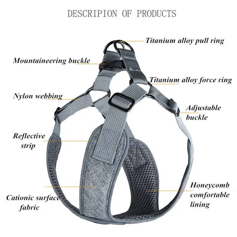 Reflective Dog Harness - Step In Harness - Night Time Visibility