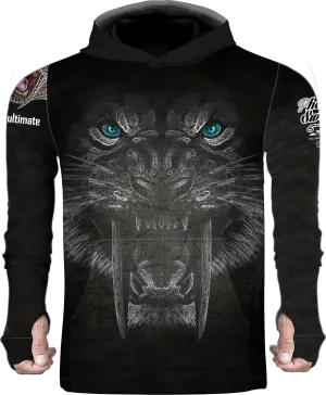 Saber Cat Black Sun Hoodie