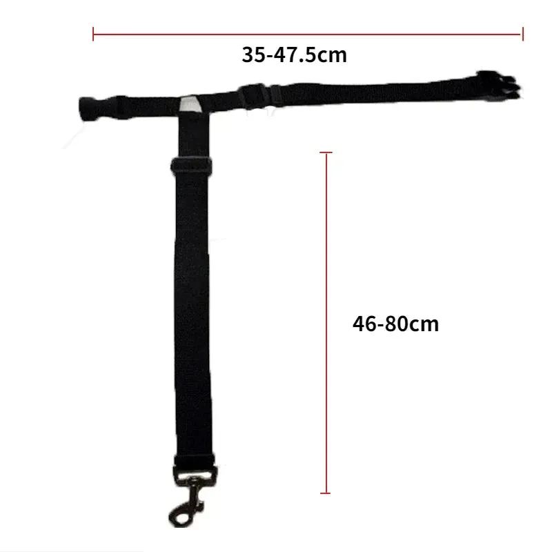 Solid Color Two-in-One Pet Car Seat Belt | Nylon Lead Leash Backseat Safety Belt | Adjustable Dog Harness Collar | Pet Accessories