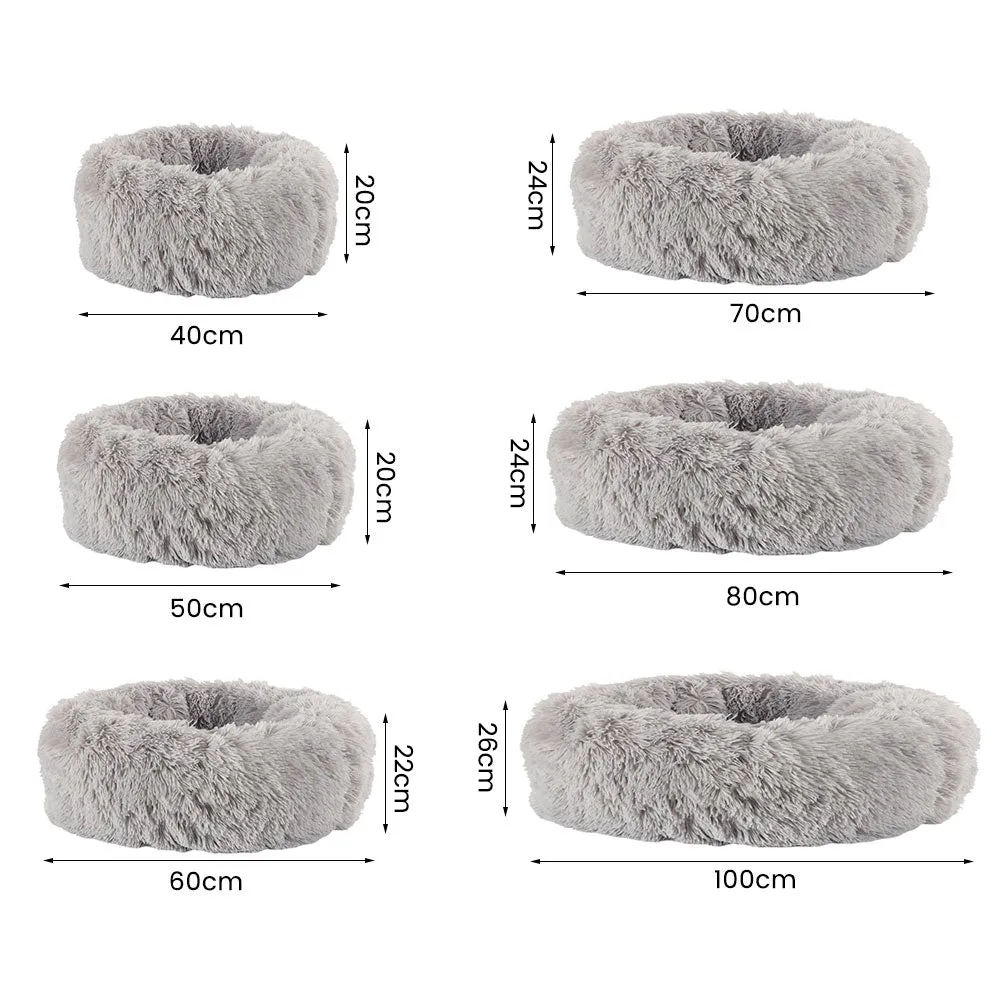 Soothing Calming Donut Pet Bed in Brown