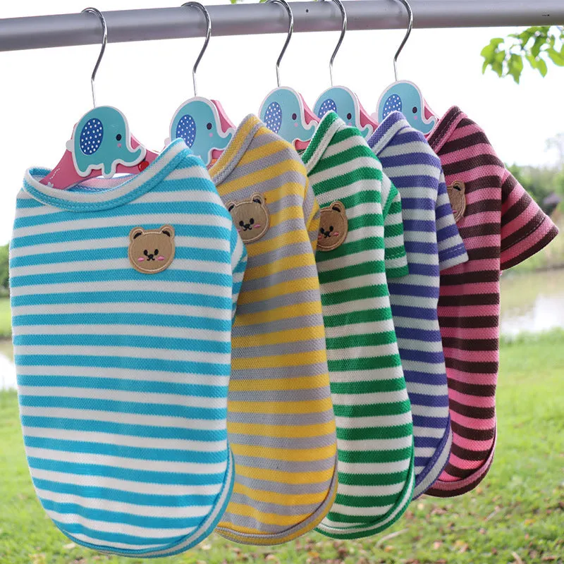 Striped Breathable Pet Vest