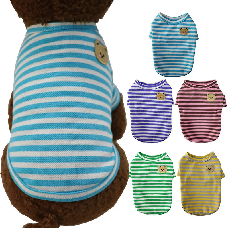 Striped Breathable Pet Vest