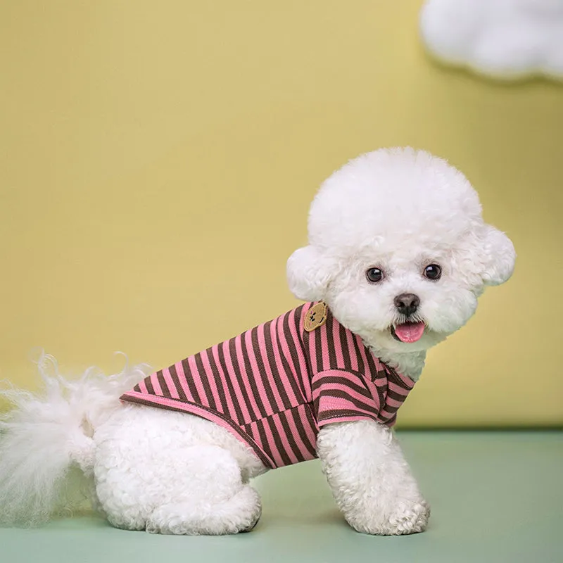 Striped Breathable Pet Vest