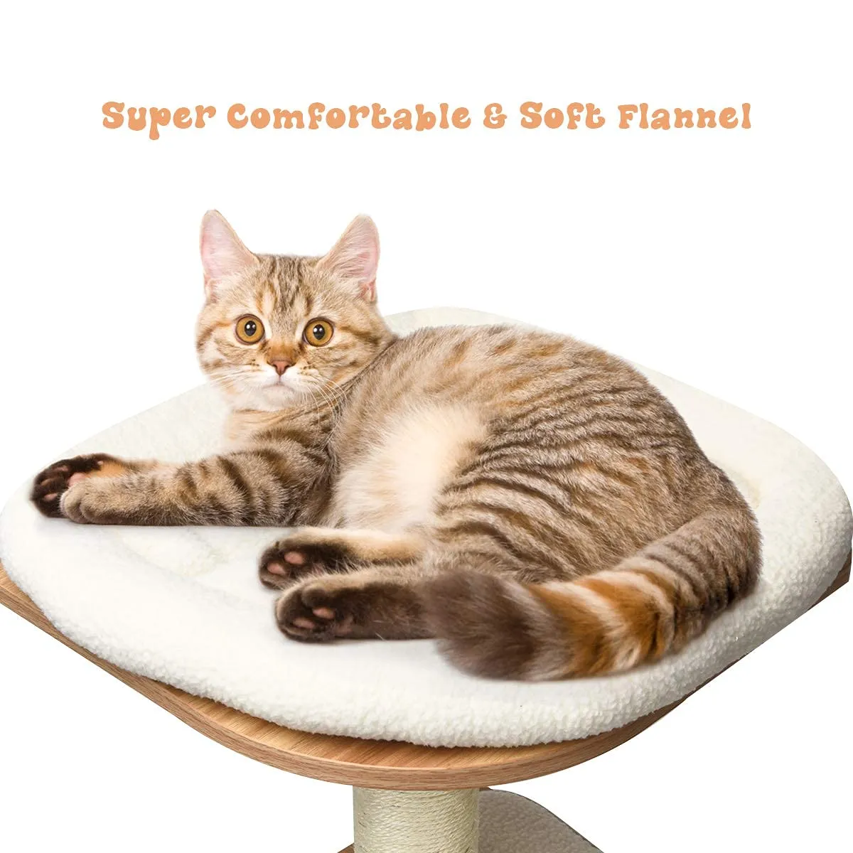 Tangkula Modern Wood Cat Tree, 69-Inch Cat Tower with Multi-Layer Platform