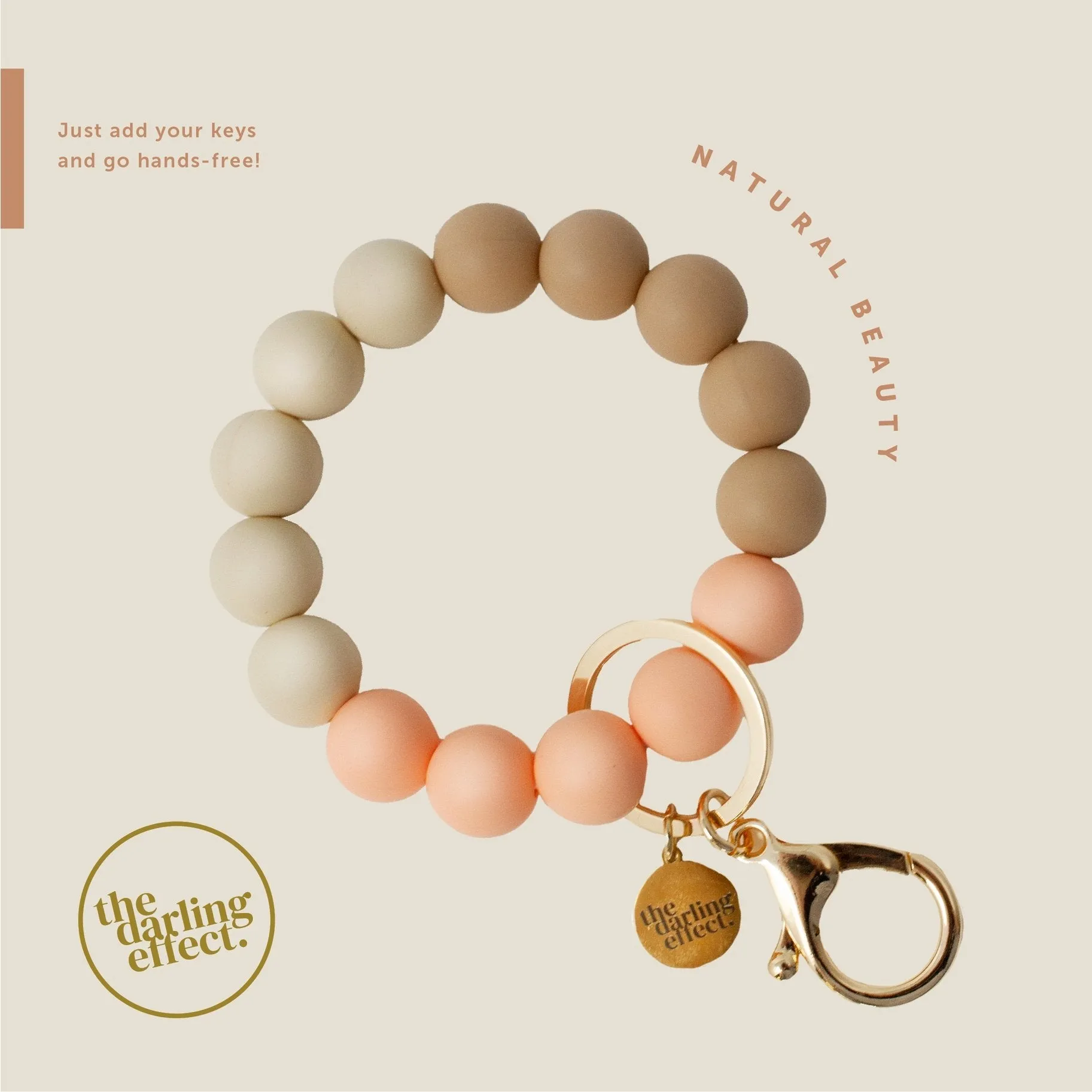 The Darling Effect - Hands-Free Silicone Beaded Keychain Wristlet