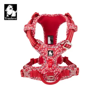 Truelove No-Pull Floral Pet Harness for Cats and Dogs - Breathable, Reflective, and Soft