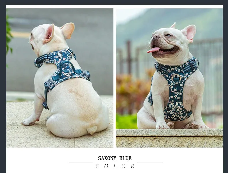 Truelove No-Pull Floral Pet Harness for Cats and Dogs - Breathable, Reflective, and Soft