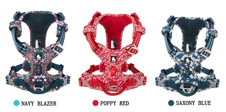 Truelove No-Pull Floral Pet Harness for Cats and Dogs - Breathable, Reflective, and Soft