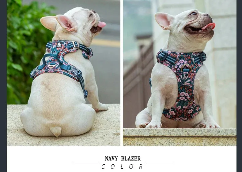 Truelove No-Pull Floral Pet Harness for Cats and Dogs - Breathable, Reflective, and Soft