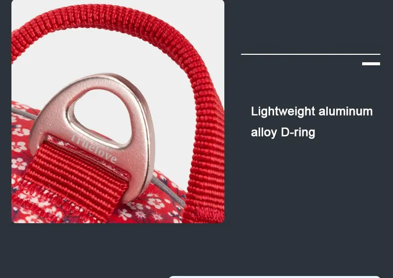 Truelove No-Pull Floral Pet Harness for Cats and Dogs - Breathable, Reflective, and Soft