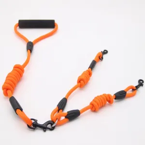 Walk 2 two dogs one leash  Nylon No Tangle Pet Leash for dog & cat Running or Training Collar or  Harness