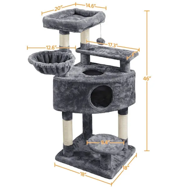 Yaheetech 46in Cat Tree for Indoor Cats